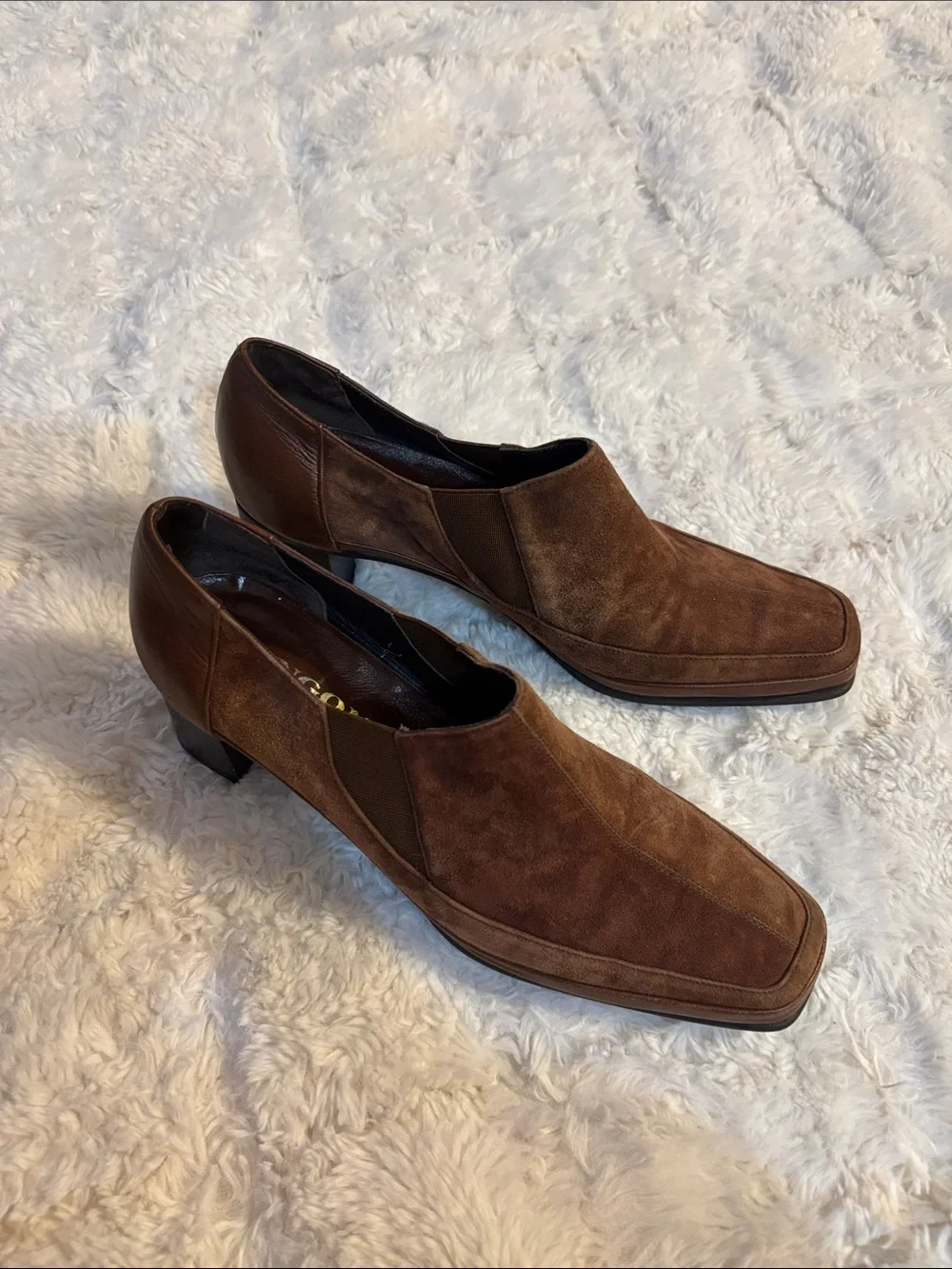 Brown Suede Slip-On women's Dress Shoes